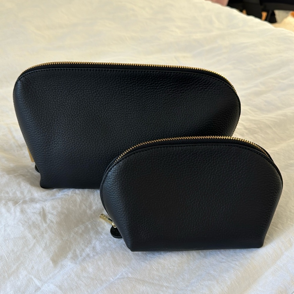 NWT Cuyana set of two makeup pouches